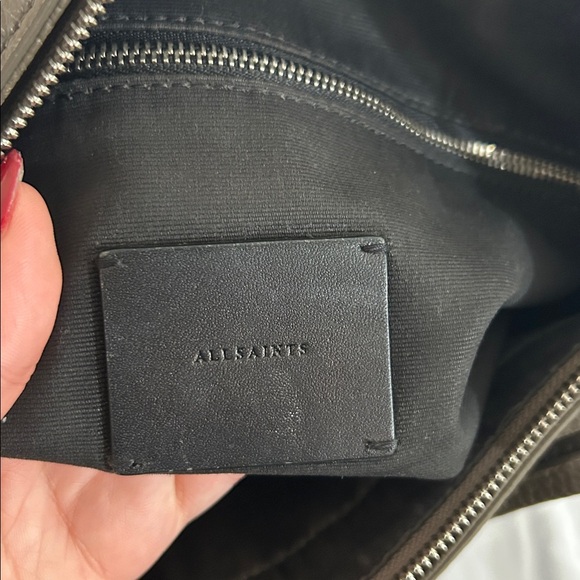 All Saints Small Fetch Leather Backpack in Forest Green - Picture 12 of 12